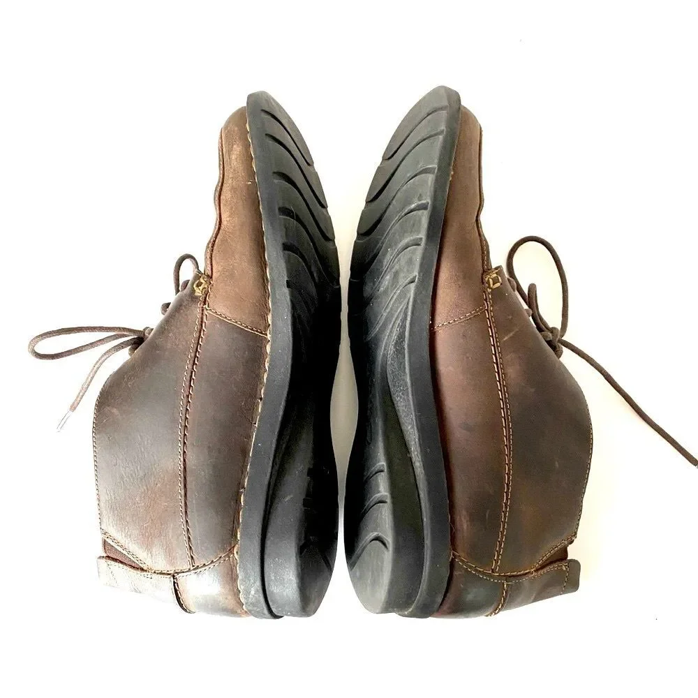 Clarks Women's Dark Brown Chukka Boots Sz 10 Cottage Boho